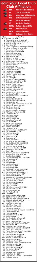 Combined Map Sawyer County Snowmobiling 4819
